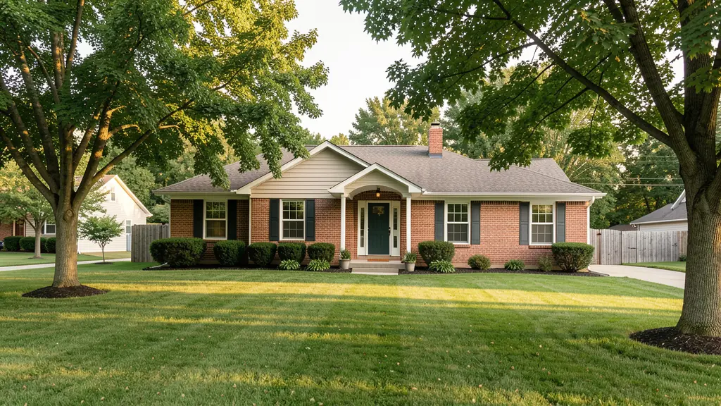 Established home with mature trees and understated curb appeal representing an Urbandale neighborhood with a more established feel